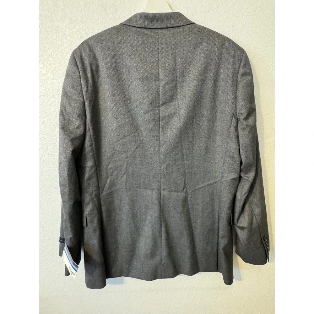 Stafford Men's‎ Dark Charcoal Classic Fit Stretch Comfort Blazer Jacket 42 Reg